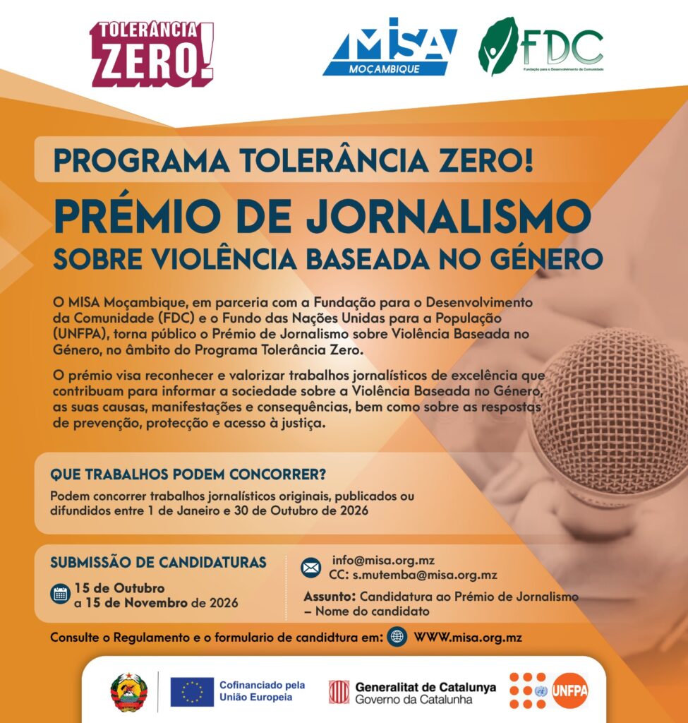 Prémio de Jornalismo sobre Violência Baseada no Género